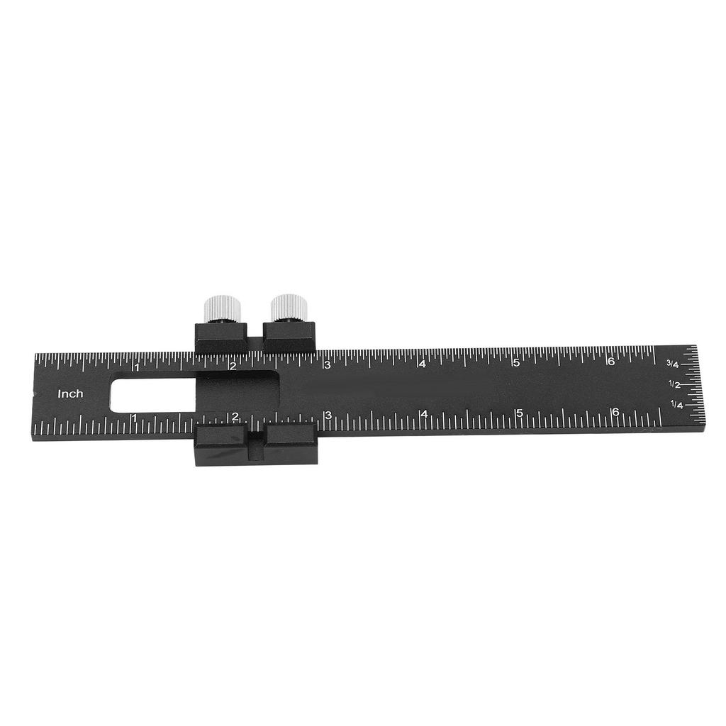 T Square Woodworking Ruler Aluminum Alloy Adjustable Slide Stop Scribing Marking Ruler Metric Inch