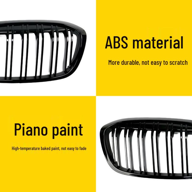 BMW Seria 2 F46 Gran Tourer Błyszczący Czarny Podwójna Linia Przednia Siatka Grilla (2018-2021).