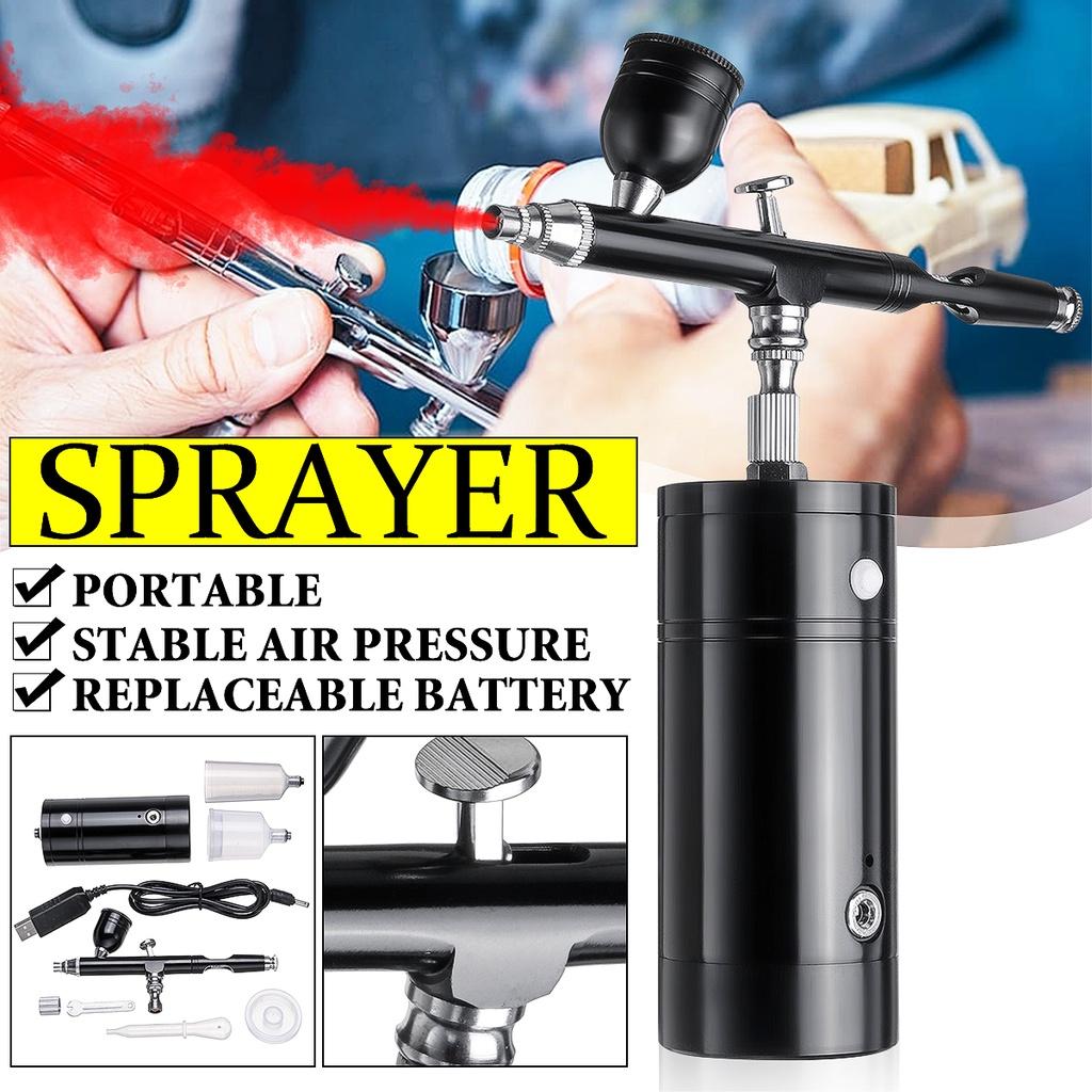 900 mAh 10/20/40ml Black Multi-Purpose Cordless Airbrush Set Spray Pump Gen Pen Air Compressor Kit Portable Air Brush Set Art Painting Spray Mini