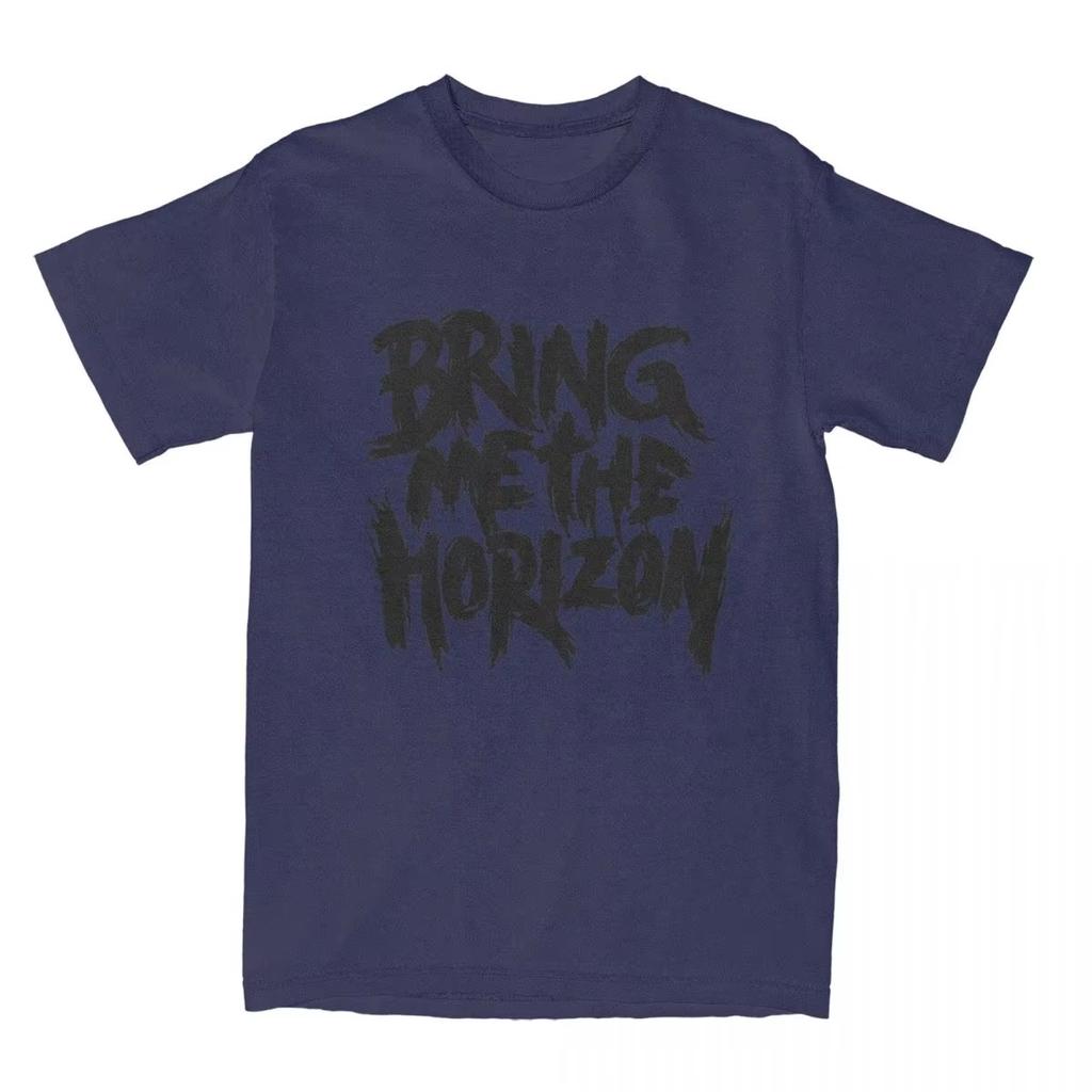 Bring My Horizon T-Shirt BMTH Musik T-Shirt Kurzarm Y2K Fun Top Sommer Baumwolle Rundhals Extra Large Harajuku