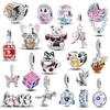 Original Charms Copper Luggage Dogs Cats Coffee Pendants Beads Fit Bracelet Jewelry Making Women Charm
