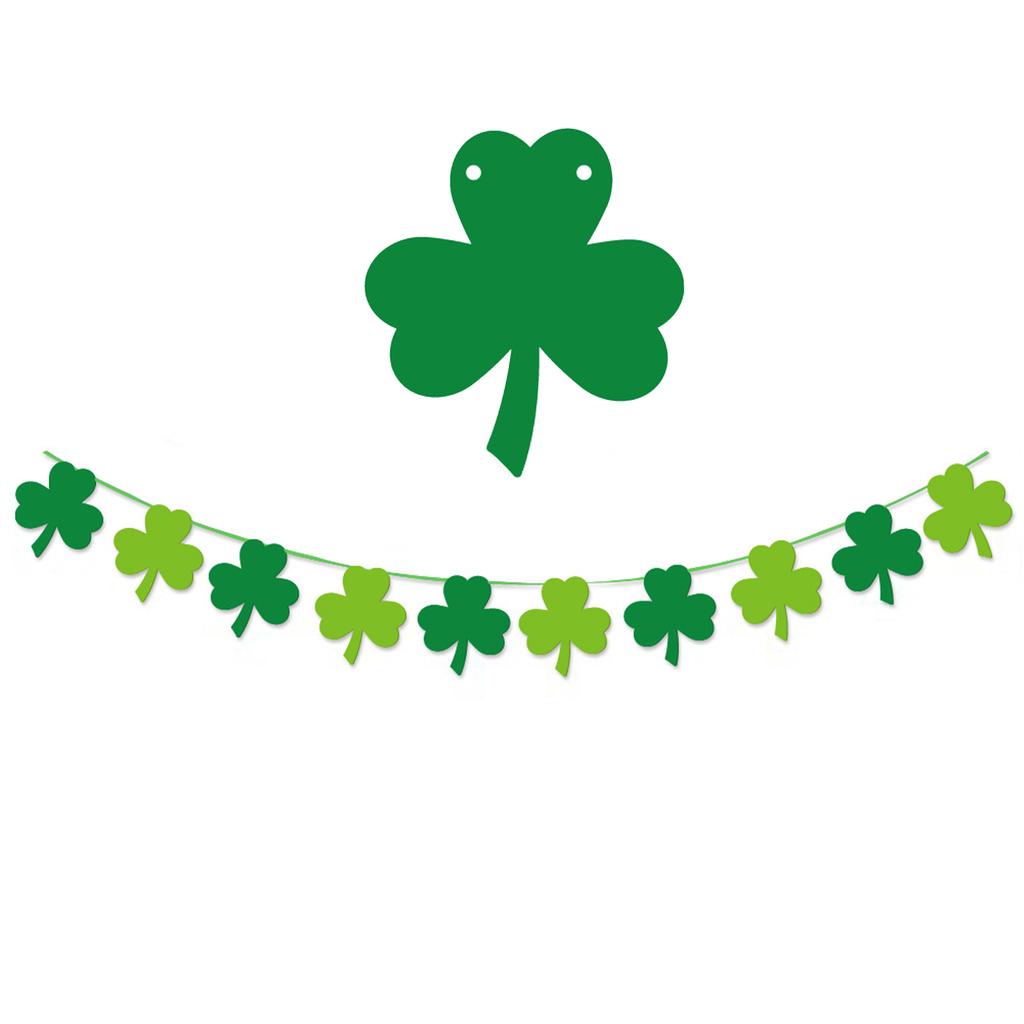 Kleeblatt Buchstabenbanner Hängende Wirbeldeko Kleeblatt Hängende Wirbel Hängende Deko für Irische Deko Haus Party Mitgebsel Zubehör