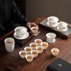 SUSHI CERAMICS Mutton Fat Jade White Porcelain Kung Fu Tea Set