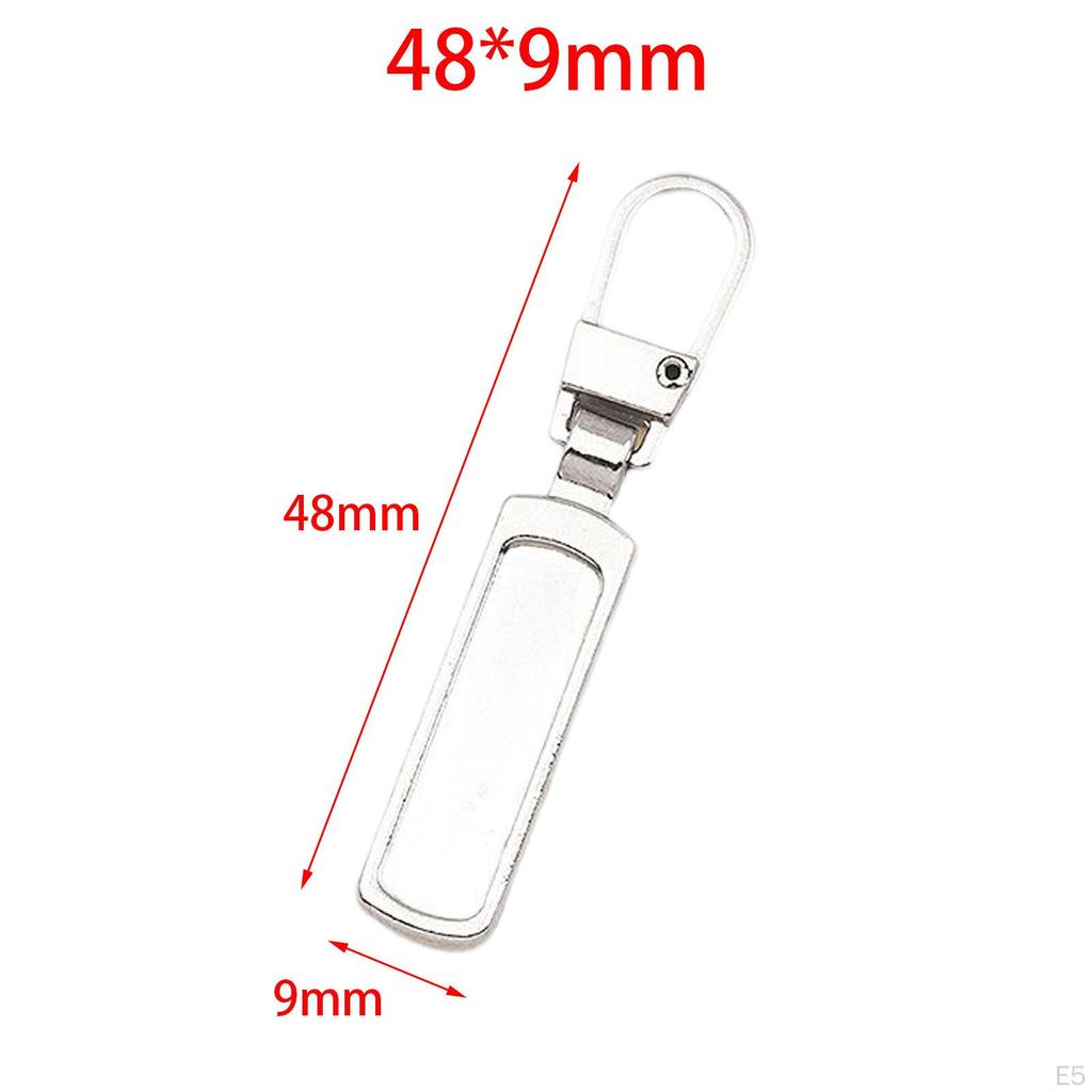 10Pcs Metal Zipper Heads DIY Sewing Accessories Fixer Fasteners Replacement Zip Tags Pullers