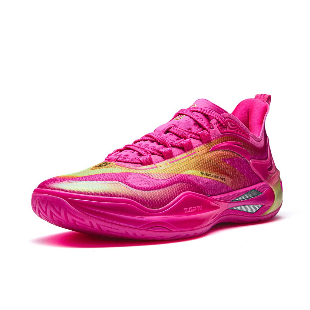 Anta Shunxi 4 Professional Basketball Shoes Low Top Men Sneaker Fluorescent-Pink 912631110-3