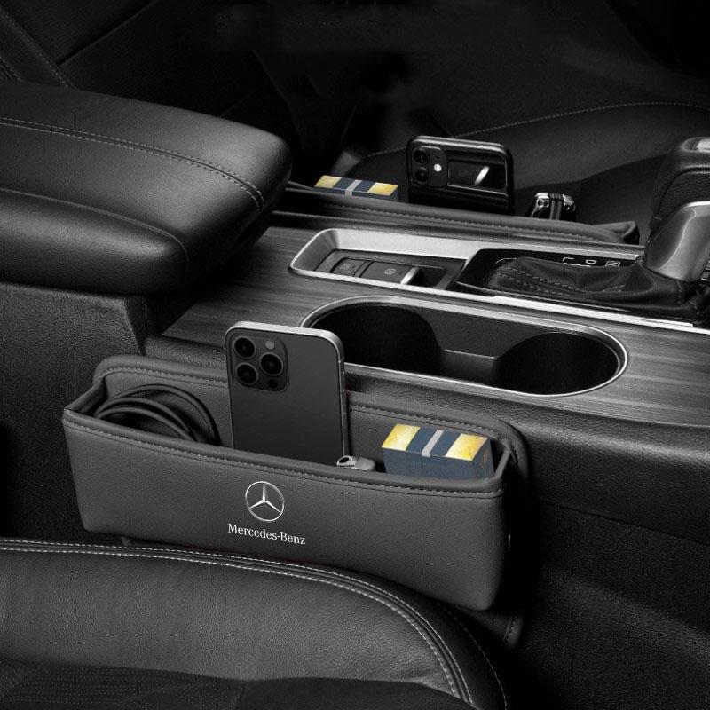 Multifunction Car Seat Gap Organizer Seat Crevice Slot Storage Box for Mercedes Benz A B C E S Class CLA CLS SLK GLA GLC GLB GLK
