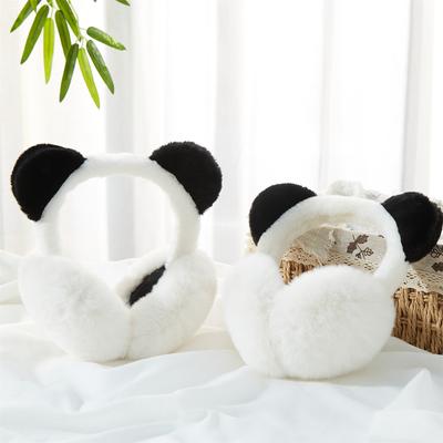Parent-child Panda Earmuffs Kids  Winter New Fashion Cute Warm Soft Plush Ear Bag For Panda Lovers Friends New Year Gift
