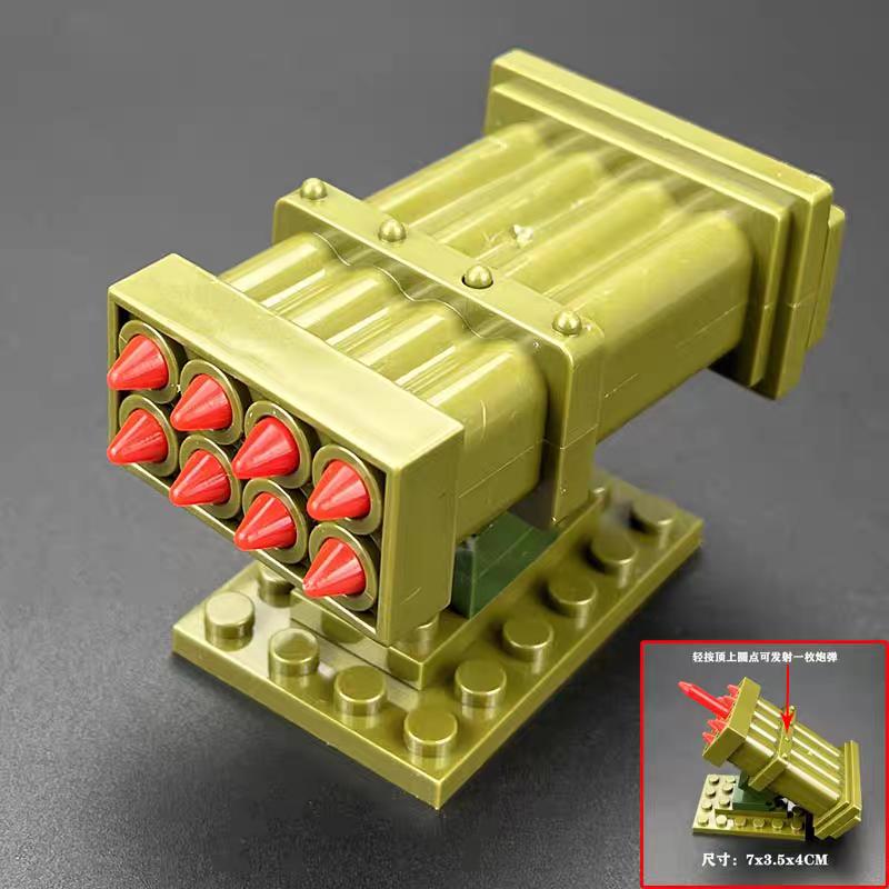 WW2 Military Special Forces Figures Building Blocks Rocket Bazooka M2 Mortar Gatling Machine Gun Chain MOC Brick Toys Kids