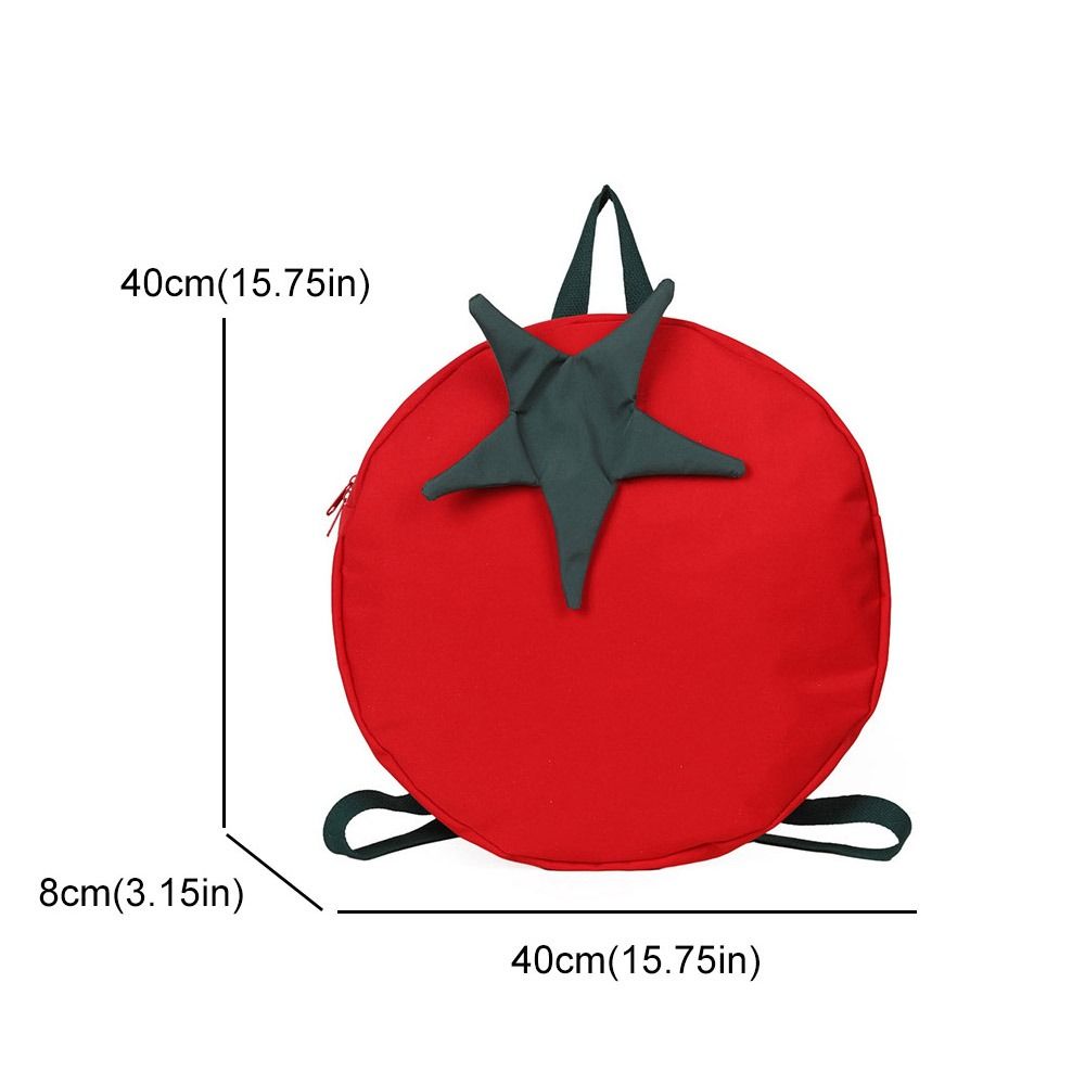 Cute Tomato Backpack Casual Student Schoolbag New Large Capacity Backpack  Teenagers