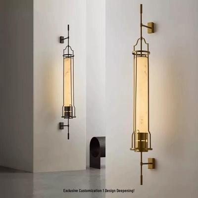 Chinese-Style Long Pole Wall Lamp for Hotel, Corridor, Bedroom, and Ballroom