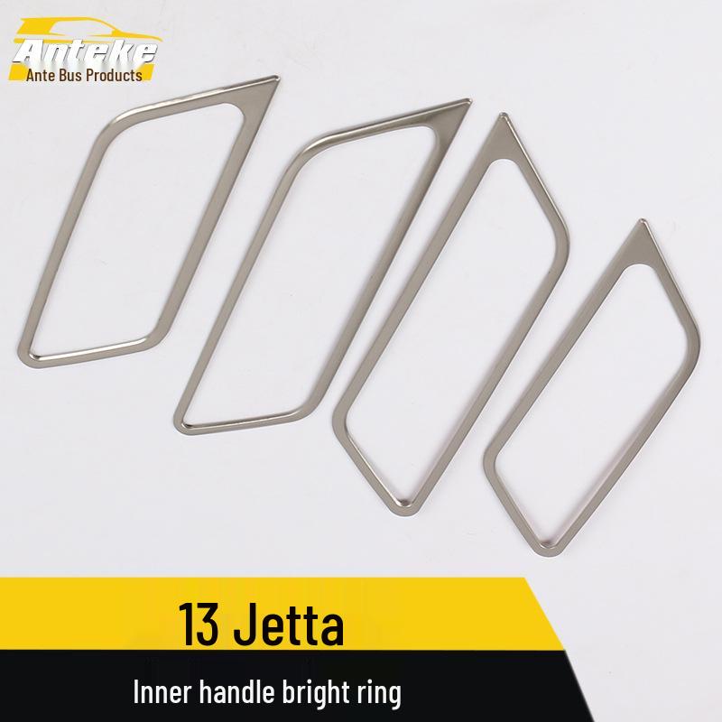 Compatible with 13 Jetta: Stainless Steel Interior Door Handle Trim Ring