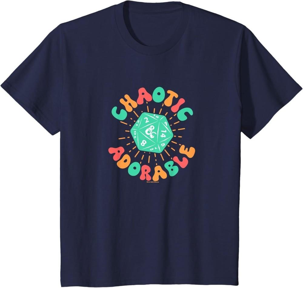 Dungeons and Dragons Chaotic Adorable Dragon Dice Youth Logo T-Shirt 4XL