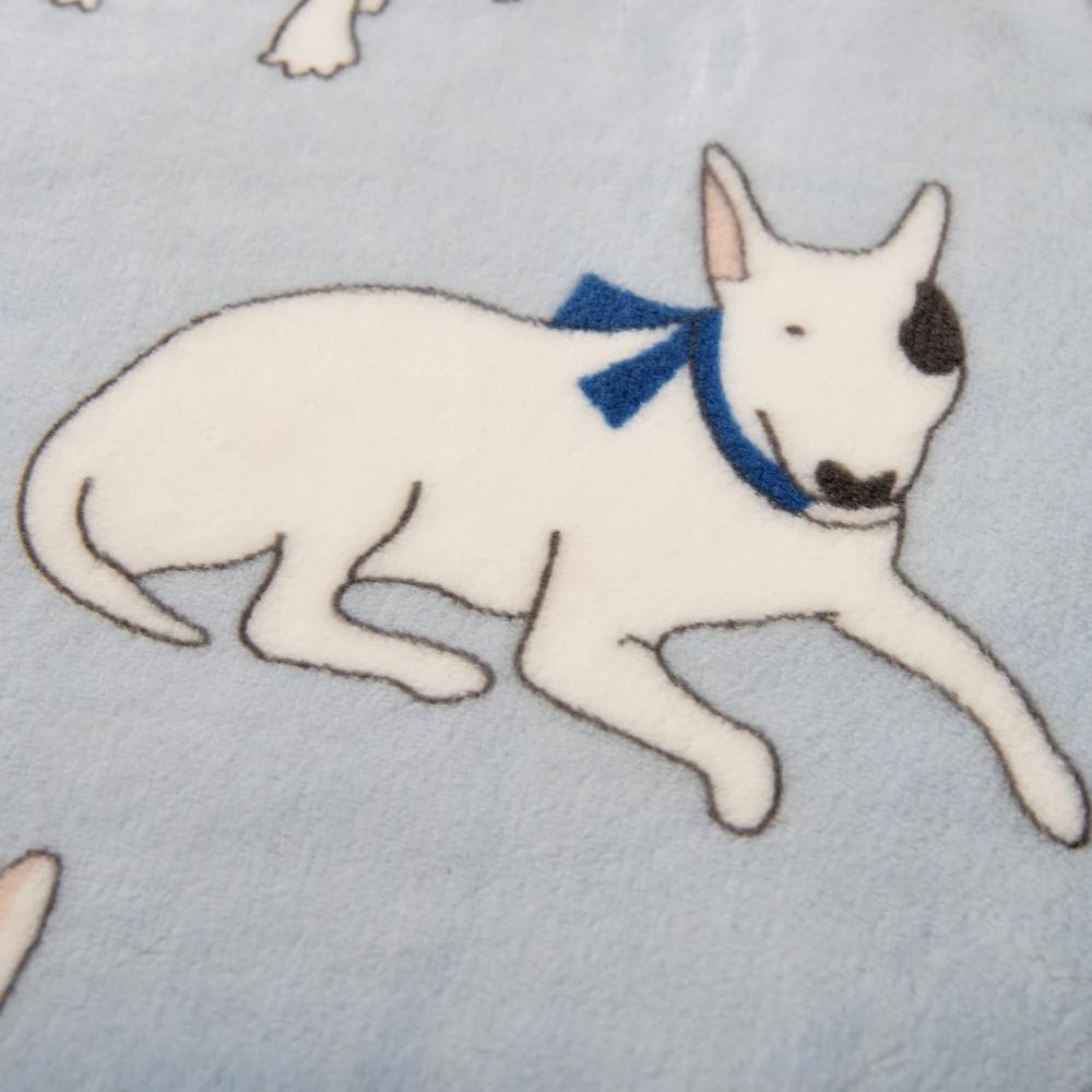 100 X 75cm Cozy Warm Pet Bed Mat Cover Towel Cat Dog Flannel Bull Terrier Printed Soft Blanket For Small Medium Large Puppy Dogs