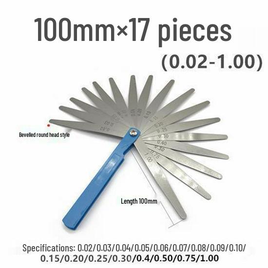 Přesné metrické/palcové měrky mezer: Měřka tloušťky 0,02-1,0 mm Mikrometr