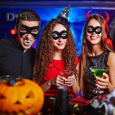 2 Stück Party-Masken, schwarz, DIY Retro-Party-Masken, atmungsaktive Halbgesichtsmaske, Karnevals-Gesichtsmaske für Erwachsene, Männer und Frauen, Halloween, Cosplay