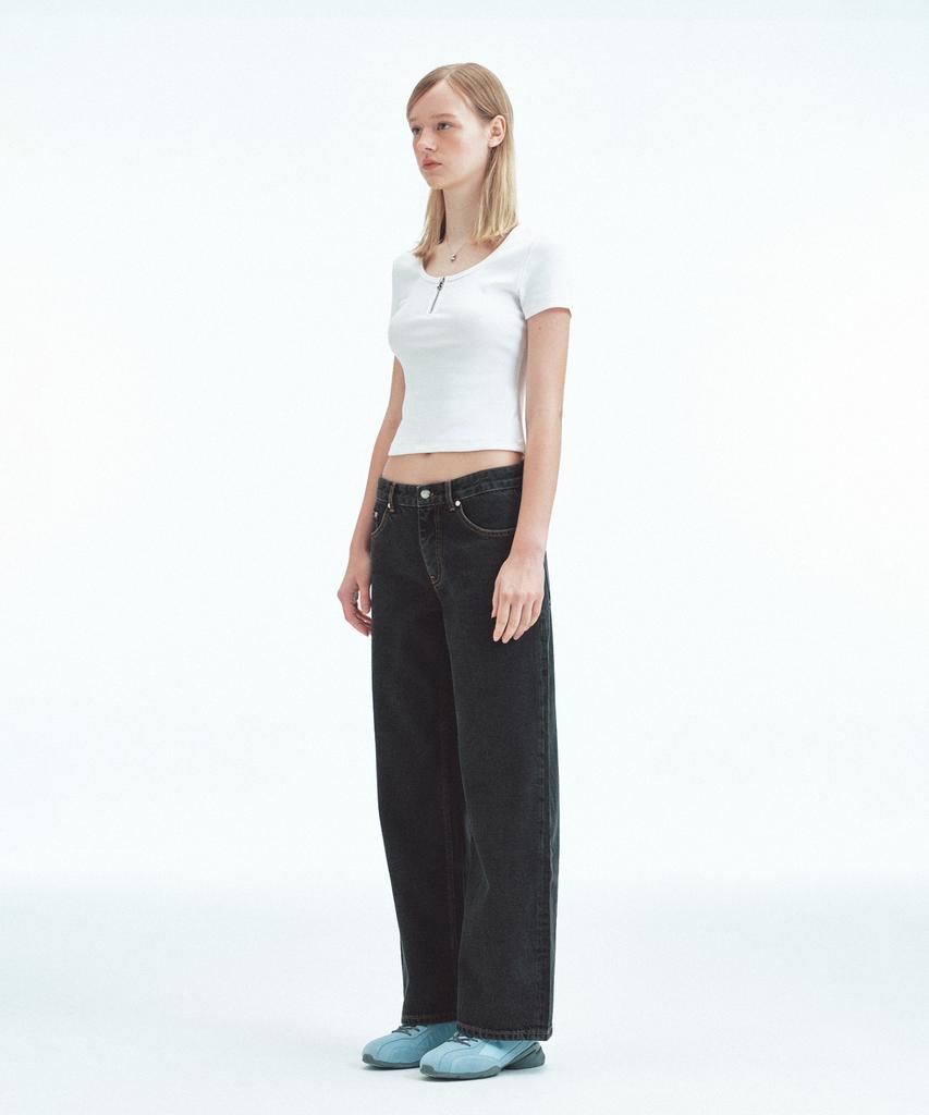 REST&RECREATION Half Zip-Up Top - White