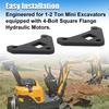 2Pcs Drive Motor Reinforcement Brackets for 1 to 2 Ton Mini Excavator 1 2 Inch Heavy Steel Flange Plate Bracket Welded