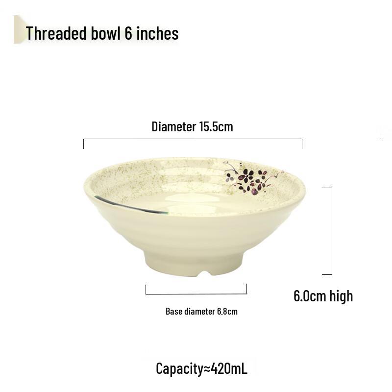 Zhi Shi Melamin Gerippte Nudelschüssel