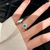 2026 High-end Woven Design Paraiba Ring, Light Luxury Aquamarine Earrings, Colorful Treasure Set, High Carbon Diamond Ear Buckle.