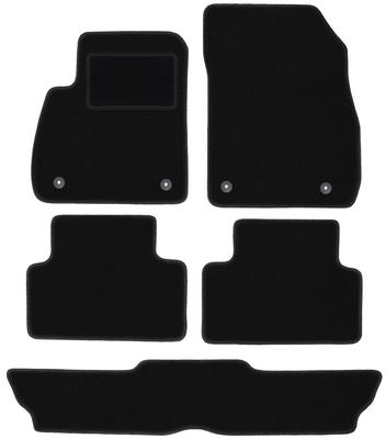 Black Velour Floor Mats For: Opel Zafira C 7 Seats (2012-2019)