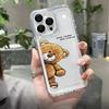 Cute Bear Pattern Phone Case For Samsung Galaxy S26 S25 Ultra S24 S23 FE S22 S21 Plus S20 A73 A72 A71 Clear Bumper Cover