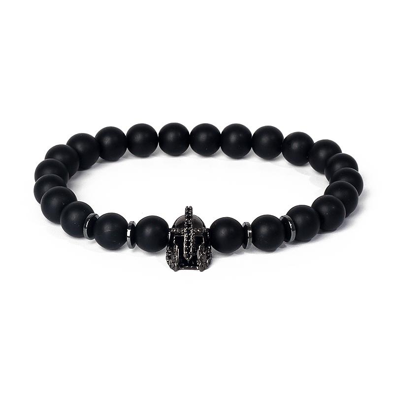 Fashion Crown Skull Punk Bracelets Men Wolf Head Zircon Tiger Eye Bracelets for Women Energy Nature Stone Soul Jewelry Pulsera