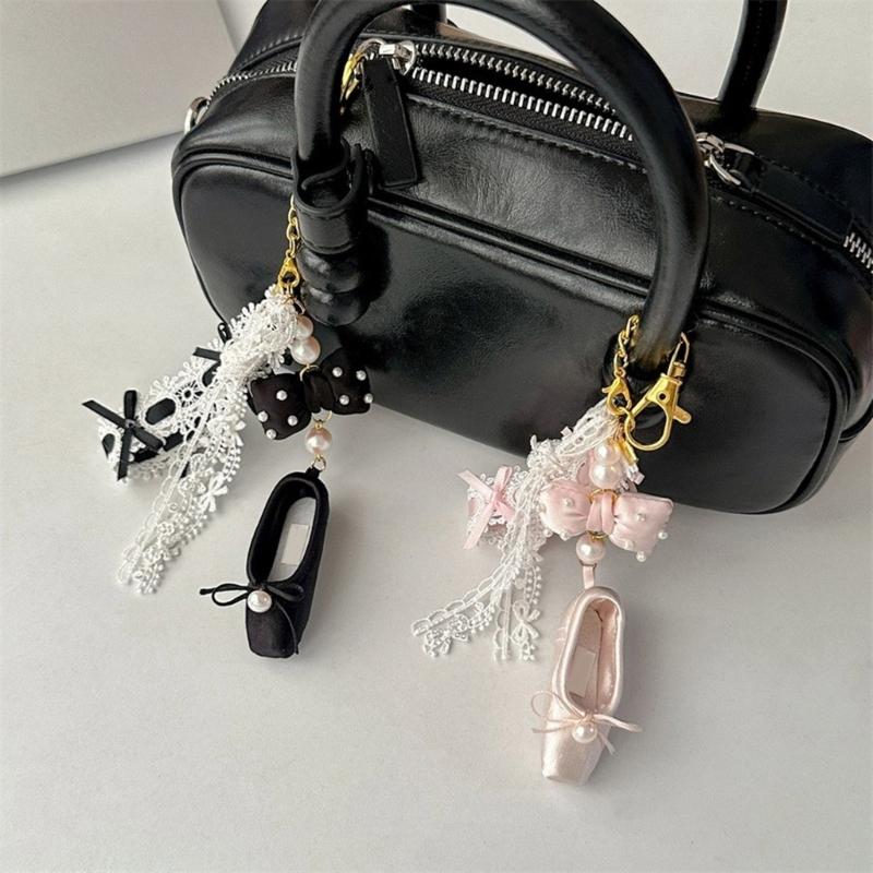 Einzigartiger Ballerina-Schuh Handy-Anhänger Schlüsselanhänger Anhänger Niedlicher Schlüsselanhänger Handykette Stilvolles Accessoire für Rucksack Geldbörse Tasche