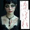 Riss Narbe Temporäres Tattoo Aufkleber Wasserdicht Halloween Blutgefäße Tattoo Cosplay Event