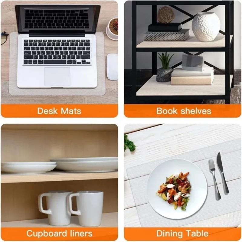 Küchenschrankmatten Wiederverwendbare Schubladenmatten Kühlschrank Anti-Rutsch-Matten Waschbare Staubdichte Anti-Rutsch-Platzsets Küchenwerkzeuge