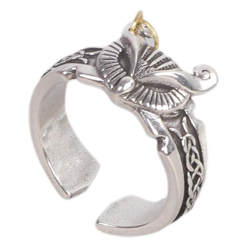 Gothic Owl Design Adjustable Copper Ring Unique Unisex Jewelry Finger Accessories For Everyday Wear Or Gifting