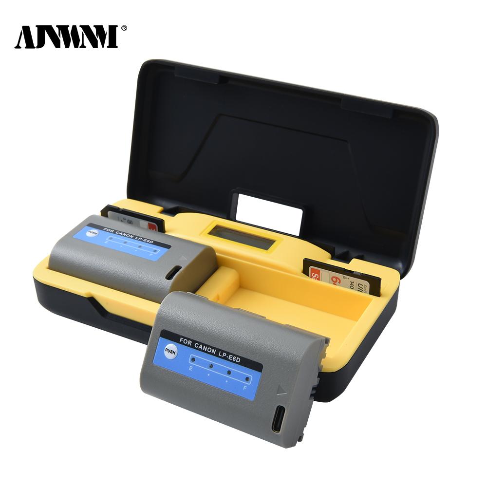 

Аккумуляторная батарея Type-C LP-E6 2680 мАч + зарядное устройство с ЖК-дисплеем для камер Canon EOS 5DS R 5D Mark II 5D Mark III 6D 7D 80D EOS 5DS R