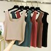 Women's Square Neck Sleeveless Tank Top Slim Fit Casual Thermal Camisole