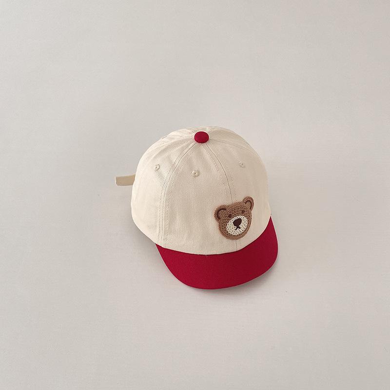 Summer Cute Cartoon Bear Baby Kids Hats Boys Girls Children Outdoor Sunshade Breathable Hats Sun Caps