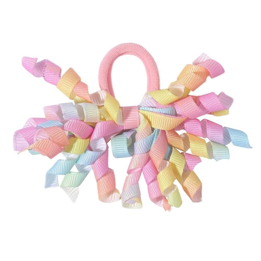 Elastic Ribbon Hair Clips Curly Hair Bow Ponytail Holder Hair Accessories  Party Season 10