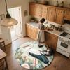 Leaf Bird,Round Area Rug,Carpet Rug for Living Room Bedroom Sofa Playroom Decor,Non-slip Floor Mat