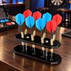Dart Rack for Bar Acrylic Display Stand, 8 Caapcity Oblique Design Organizer, Space Wall Hanging Saving Desktop Storage Game Room And Home Decor