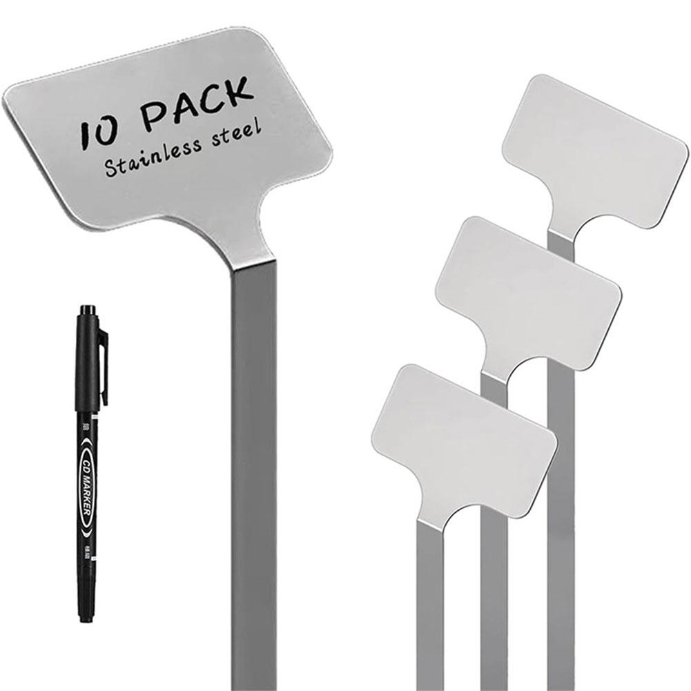 10Pcs Metal Plant Labels Weatherproof Garden Label Markers Reusable Plant Markers for Plants Vegetables Seedlings Flowers