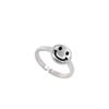 Modern Smiley Minimalist Face Ring For Women Unique Adjustable Copper Accessory Finger