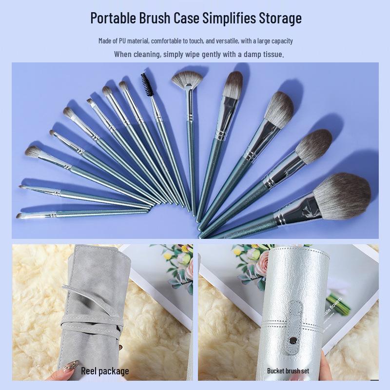 Cangzhou Li Tongxue Co-branded 14-Piece Makeup Brush Set for Powder, Eyeshadow, Foundation, Blush & Highlight with Super Soft Bristles