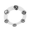 Drum Hi Hat Ring Bell Silicone Double Rows 6 Pieces Cymbal Ching Ring Tambourine