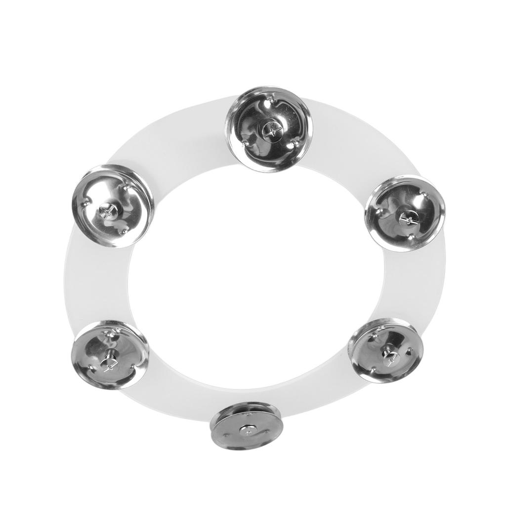 Drum Hi Hat Ring Bell Silicone Double Rows 6 Pieces Cymbal Ching Ring Tambourine