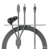 Fourth-Gen 3-in-1 Mini Power Charging Cable with 18 AWG Pure Copper
