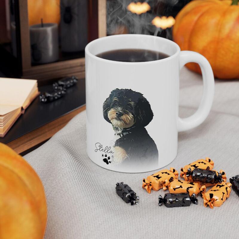 Personalisierte Haustierfoto Tasse 11oz Personalisierte Katze Hund Liebhaber Geschenk Einzigartige Keramik Kaffeetasse mit Ihrem Haustierbild Maßgeschneidert Büro Zuhause