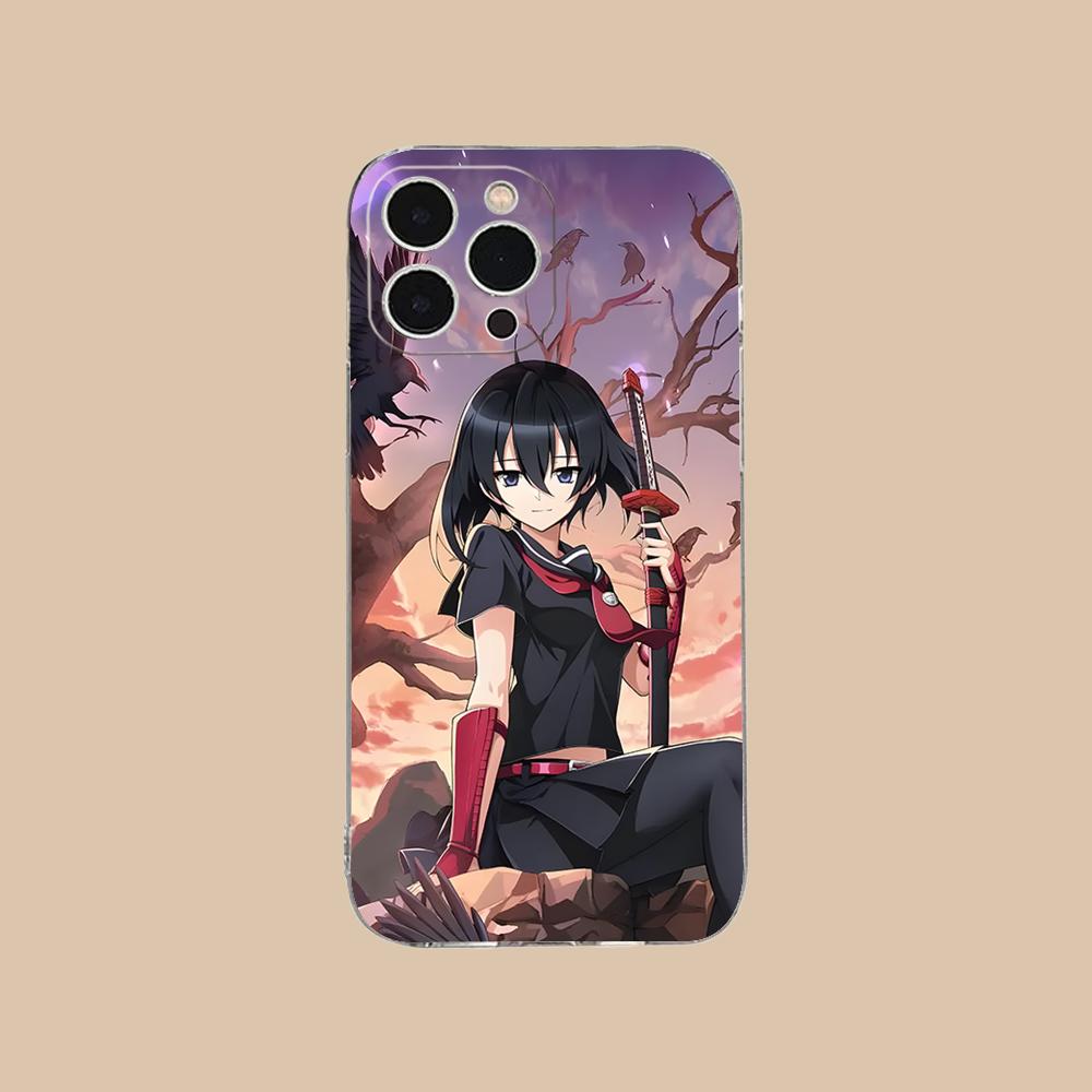 Akame Kurome Clear TPU Mobile Case for iPhone 17 16 15 14 13 12 11 X XR XS Air Pro Max Plus Mini Colorful Cover