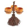Collapsible Pumpkin Tray Detachable Snack Service Rack Durable Snack Bowl Stand  Broom