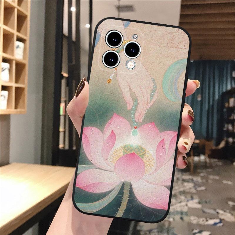 Lotusblumen-Handyhülle Für iphone 17 Pro Max 17 Pro Air 16 15 14 13 Pro Max 15 16 Pro 15Plus