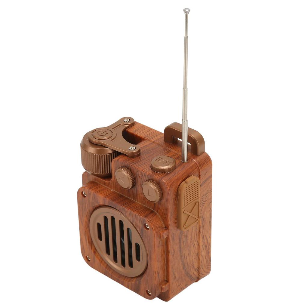 Retro Bluetooth Speaker Radio Wood Grain HiFi Lossless Sound Supports U Disk Memory Card Bluetooth S