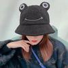 Winter Bucket Hat Polyester Plush Fisherman Caps for Women Men Keep Warm Cute Cartoon for Frog Style Trendy Accessories