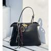 Metal Lock Buckle Kitten Bag for Women, Light Luxury High-end Leather Single-shoulder Handbag, Chain Decoration, Crossbody