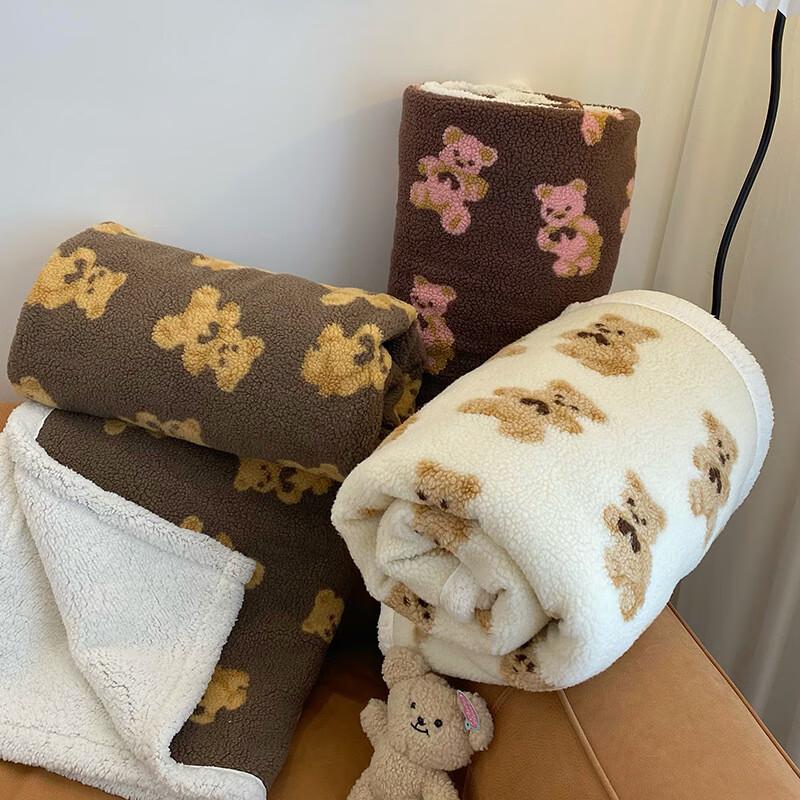 OEING Lamb Velvet Thick Sofa Blanket